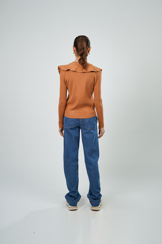 Adonisarc Women Wide Blue Leg Jeans - Adonisarc.com