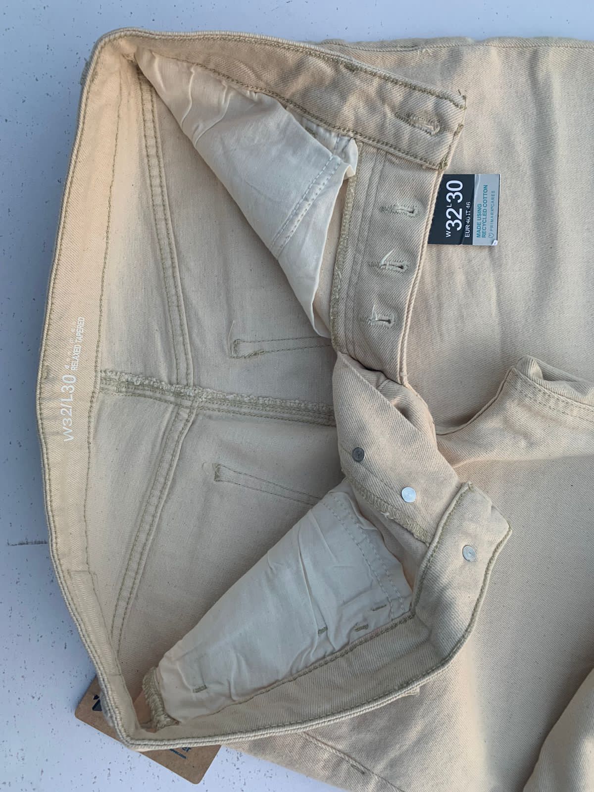 Adonisarc Men Straight Fit Beige Jeans - Adonisarc.com