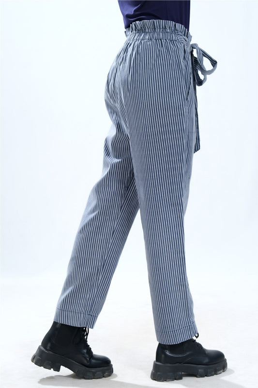 Adonisarc Women Blue Striped Trouser - Adonisarc.com