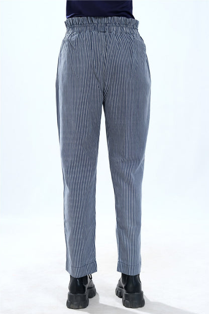 Adonisarc Women Blue Striped Trouser - Adonisarc.com